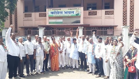 धुळ्यात भाजप विरोधात जिल्हा काँग्रेसचे निषेध आंदोलन