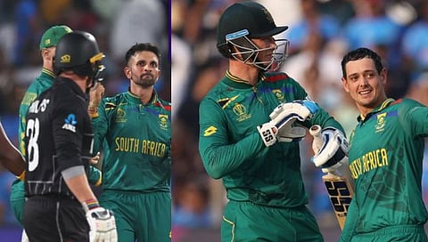 NZ vs SA : डी कॉक, ड्युसेनने धुतले, केशव महाराजच्या फिरकीने नाचवले; न्यूझीलंड १९० धावांनी पराभूत