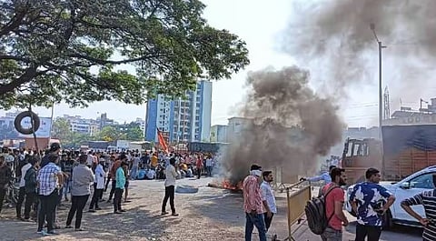 Pune Maratha Reservation : नवले पुलावरील आंदोलनातील ५०० जणांवर गुन्हा दाखल