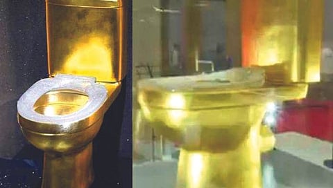 तब्बल 40 हजार हिरे जडवलेला सोन्याचा कमोड