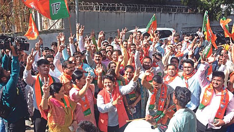 भाजपचा नाशिकमध्ये विजयोत्सव ; तीन राज्यांतील यशामुळे पदाधिकारी-कार्यकर्त्यांचा जल्लोष