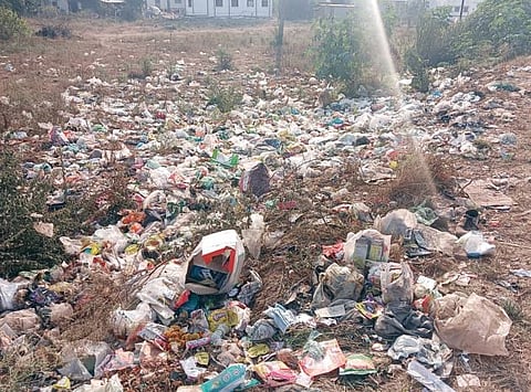 कोरेगाव भीमामध्ये जागोजागी कचर्‍याचे ढिगारे