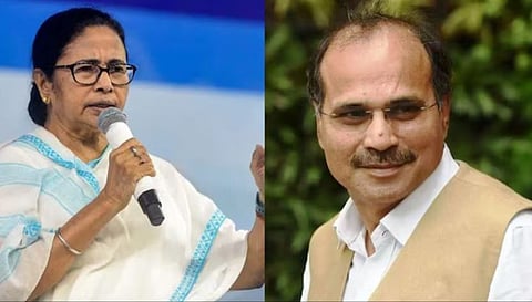 ममता बॅनर्जी आणि अधीर रंजन चौधरी ( संग्रहित छायाचित्र )