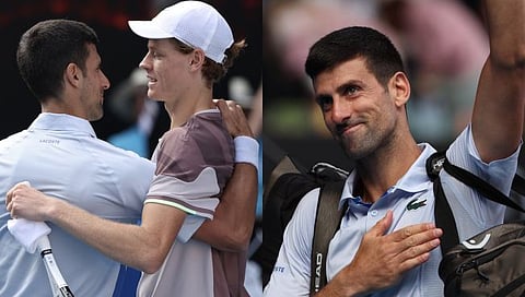 Australian Open 2024 : नोव्हाक जोकोविचला धक्का; जानिक सिन्नरकडून उपांत्य फेरीत पराभूत