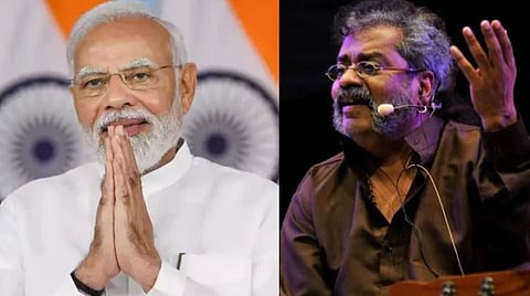 पंतप्रधान नरेंद्र माेदी, दुसर्‍या छायाचित्रात गायक हरिहरन. (संग्रहित छायाचित्र)