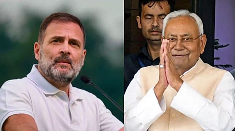 राहुल गांधी आणि नितीश कुमार. (संग्रहित छायाचित्र) 
