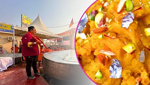 १ टन रवा, १ टन तूप, २५० डझन केळी, २ क्विंटल सुका मेवा; अयोध्येत बनवला ७ हजार किलोचा ‘श्री राम भोग हलवा’ 