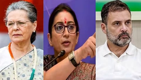 सोनिया गांधी, स्मृती इराणी, राहुल गांधी  