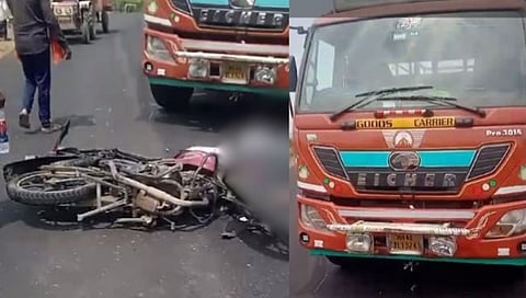 हिंगोली : पोतरा ते आखाडा बाळापूर मार्गावर  ट्रकची दुचाकीला धडक होऊन अपघात; दोघे ठार