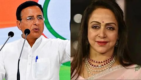 काँग्रेस नेते रणदीप सुरजेवाला. दुसर्‍या छायाचित्रात भाजप नेत्‍या हेमा मालिनी. ( संग्रहित छायाचित्र)