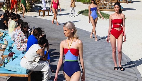 Models Performing in  Saudi Arabia Swim suit Compitation