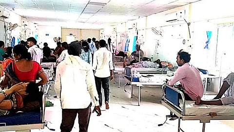 लालवंडी येथे विषबाधा झालेले रूग्ण 