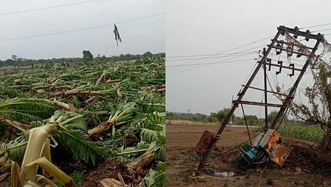 मोहोळ तालुक्‍याला वादळी पावसाचा तडाखा
