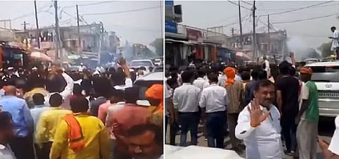 Lok Sabha Elections 2024 : भाजप उमेदवार करण भूषण यांच्‍या ताफ्‍याचे ‘गोळीबारा’ने स्‍वागत! व्‍हिडिओ व्‍हायरल