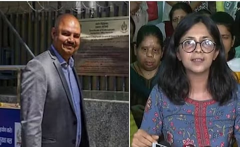 बिभव कुमार आणि स्‍वाती मालिवाल. (संग्रहित छायाचित्र)