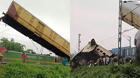 कांचनचंगा एक्सप्रेसला रंगपानी रेल्वे स्थानकावर मालगाडीने मागून धडक दिली. या धडकेनंतर कांचनजंगा एक्स्प्रेसचे अनेक डबे रुळावरून घसरले. 