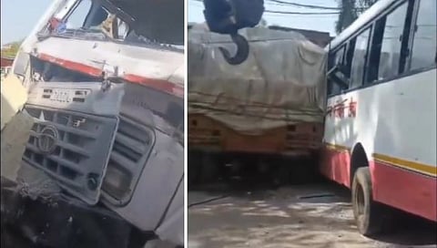 राजस्थानमध्ये बसचा भीषण अपघात; चार ठार, अनेक जखमी