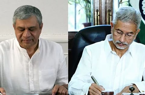 एस. जयशंकर आणि अश्विनी वैष्णव यांनी मंत्रीपदाचा कार्यभार स्‍वीकारला. 