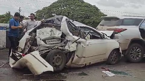 Four vehicle accident at Pulachi Shiroli