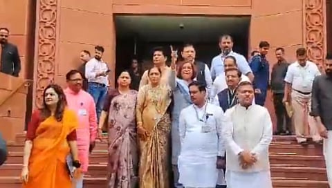 Protest of 'MVA' MPs  Parliament