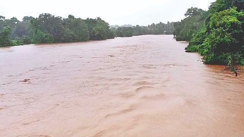 Bhangsal river has flooded.