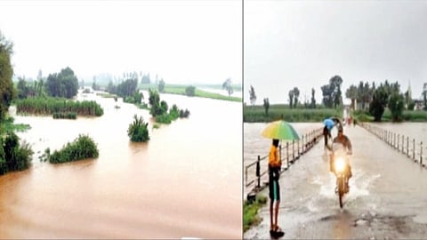 Heavy rain in Kolhapur district on Sunday