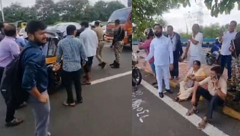 Chief Minister Eknath Shinde helped the woman injured in the rickshaw accident