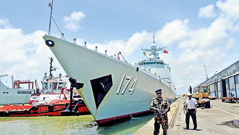 India-China warships in Colombo on the same day