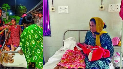 ऑल इज वेल! मुंबईच्या वेशीवर गरोदर महिलेने हातगाडीवरून गाठले रुग्णालय !