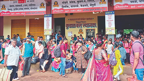 Bus Issues At Kudal Bus Depot