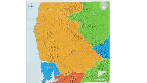 Political 3D Map of Thane