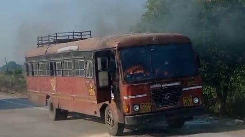 Gangakhed, Bus Fire 