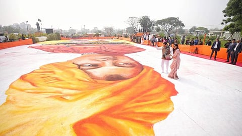 World's largest 3D Rangoli created in 18,000 square feet of space
