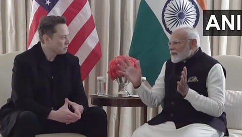 Elon musk meets PM Narendra Modi