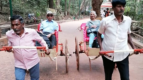 Raigad | माथेरानमधील 74 हातरिक्षाचालक आर्थिक संकटात