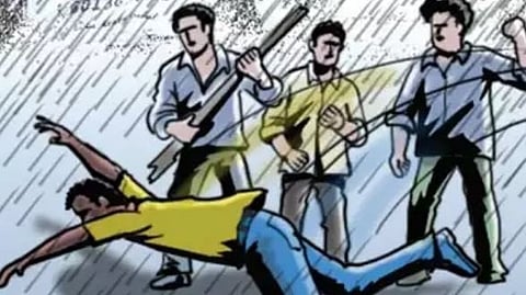  लोखंडी रॉडने मारहाण