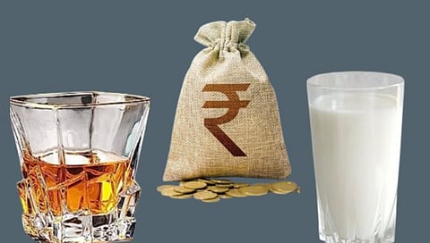 Delhi Liquor and milk Revenue: 