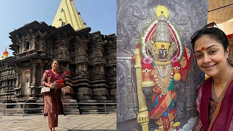 Jyotika and Suriya visited Ambabai Temple kolhapur 