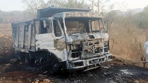 Transport Truck Fire