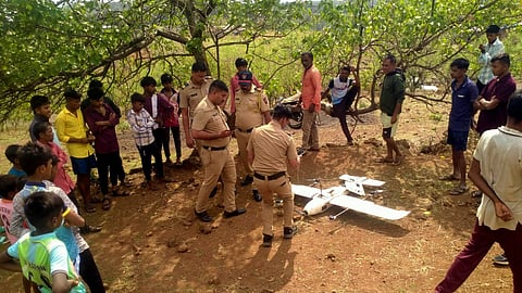 Shahapur Drone Crash on Tree  