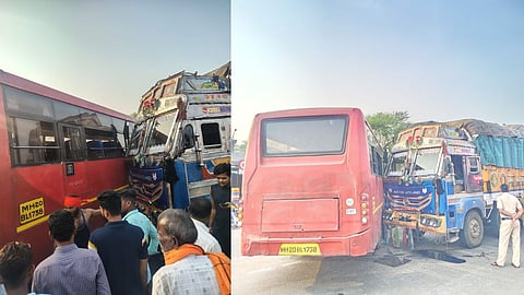 Varanga Phata Truck Bus  Crash 