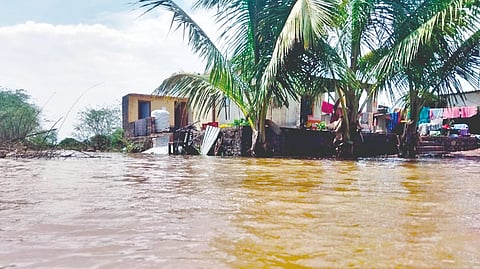 Managanga river flood