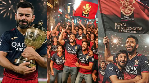 AI Visualizes RCB winning the 2025 IPL Trophy