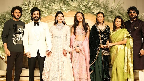 image of Mahesh Babu family Akhil Zainab Reception