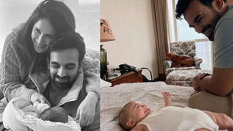 image of Sagarika Ghatge-Zaheer Khan and son 
