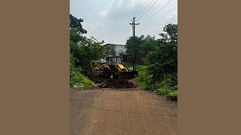 Rural road blockage