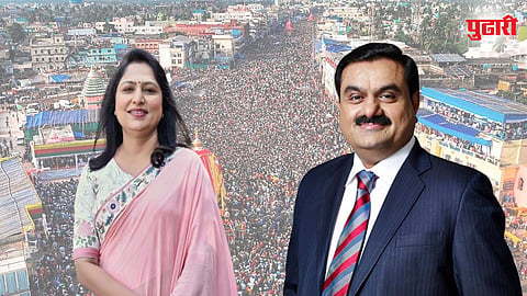Adani couple serves prassad
