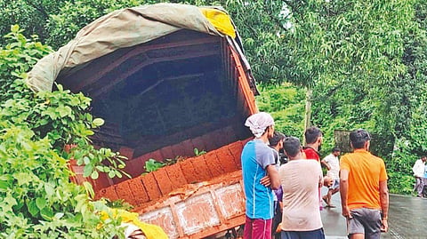 Truck Overturn Incident