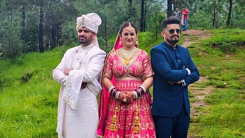 Pradip Negi and Kapil Negi with wife Sunita Chauhan