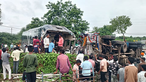 Truck Bus Collision 